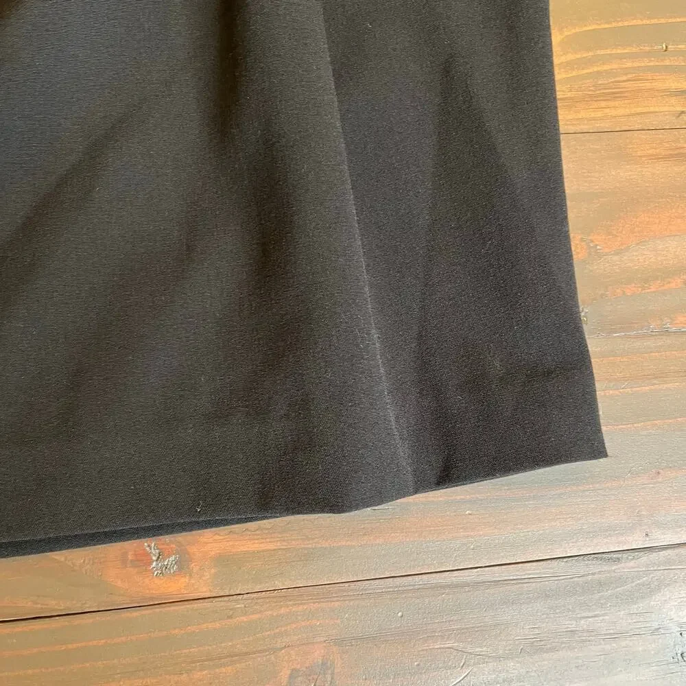 Apostrophe Black Pleated Mini Skirt Petite 12 Belted Dark Academia Office Siren